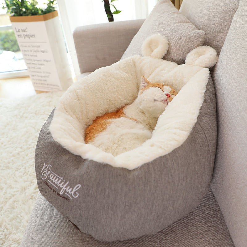 Warm Plush Sleeping Bag Pet Kennel