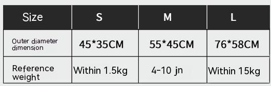 Ice Silk Pet Cooling Mat — size and detail chart