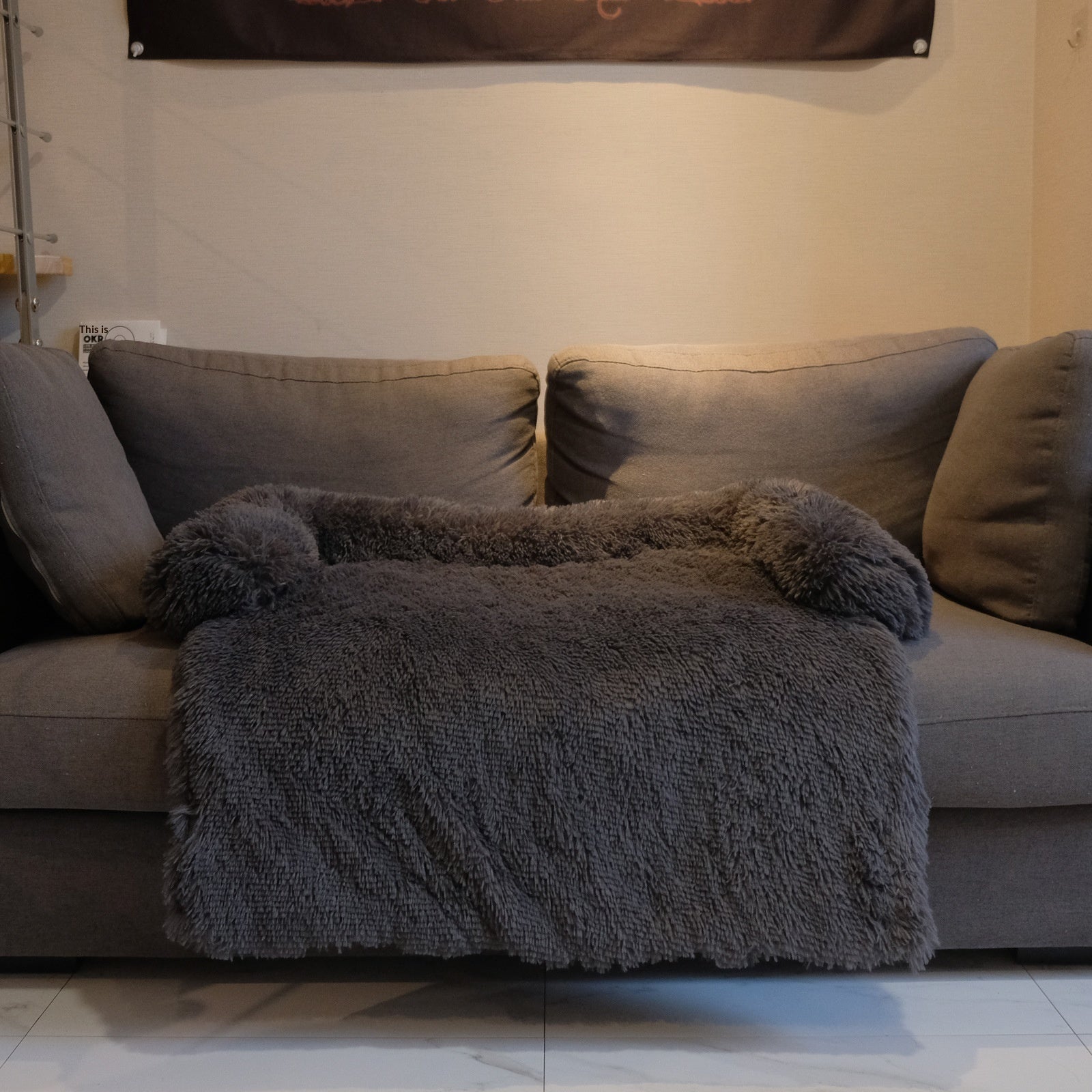 Soft Plush Dog Bed — size details